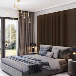 Orzech (biały HDF) - Lamele na płycie HDF - LAMEO_HB105